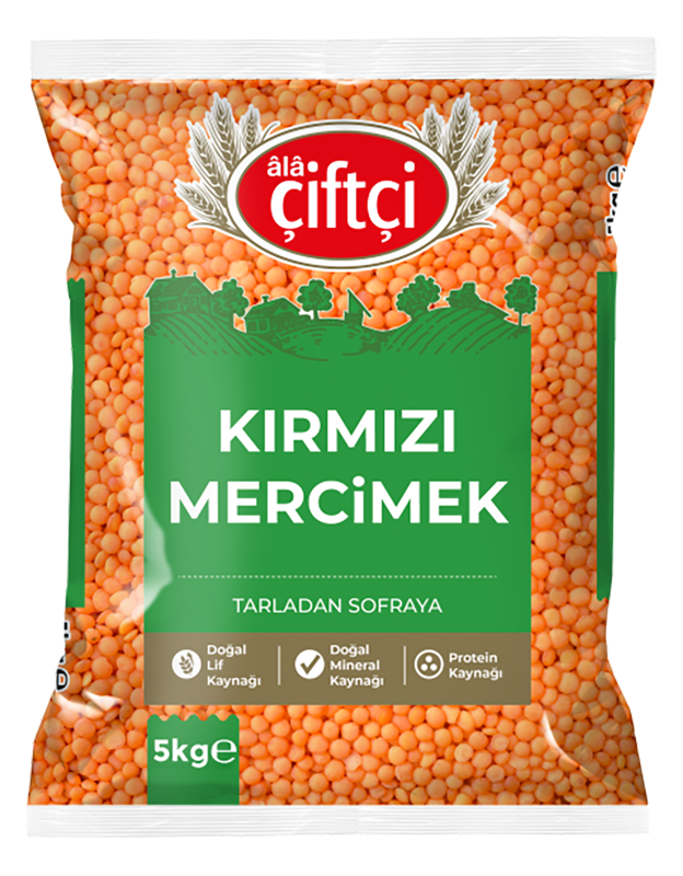 Ala Çiftçi İthal Futbol Kırmızı Mercimek 5 Kg 