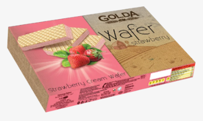 GOLDA WAFERS  ÇİLEK AROMALI GOFRET 175 GR 20 ADET