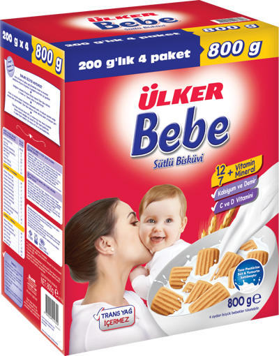 ÜLKER BEBE BİSKÜVİSİ SÜTLÜ 800 GR