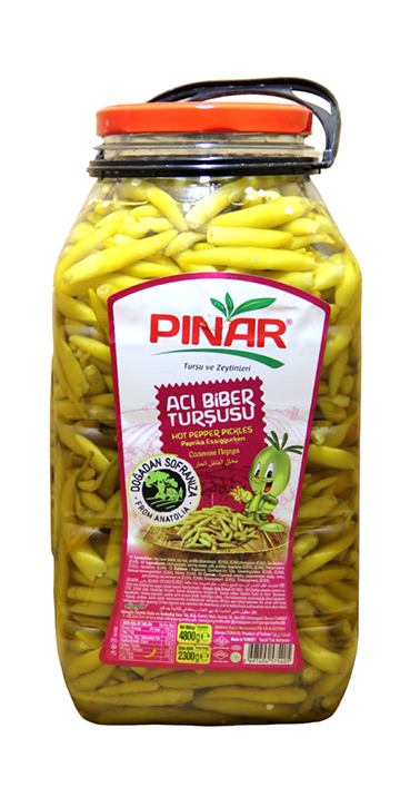 PINAR 4800 cc PET ACI BİBER TURŞUSU 2,5 KG 4 ADET