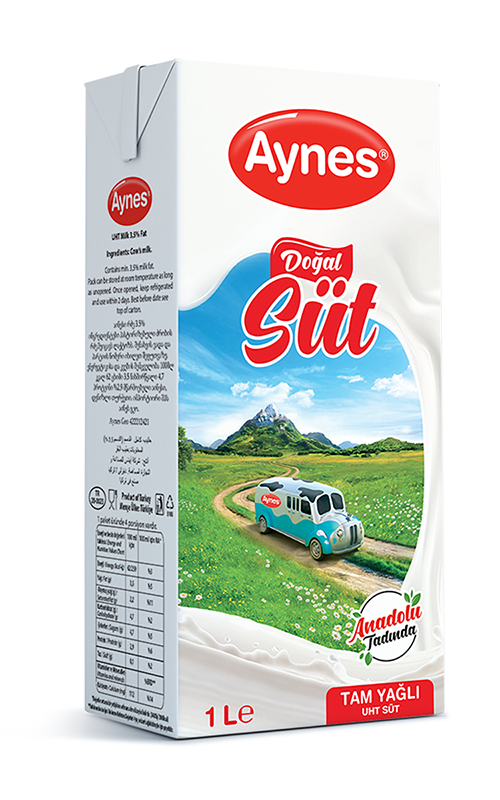 AYNES 1 LT %3,5 YAĞLI UHT SÜT 12 ADET