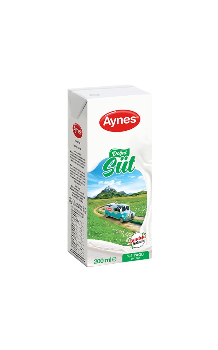 AYNES 200 ML %3 YAĞLI UHT SÜT 27 ADET