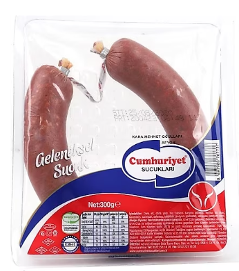 CUMHURİYET GELENEKSEL FERMENTE SUCUK 300 GR TEKLİ 10 ADET