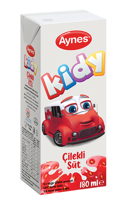 AYNES KİDY 180 ML ÇİLEK MEYVELİ SÜT 27 ADET