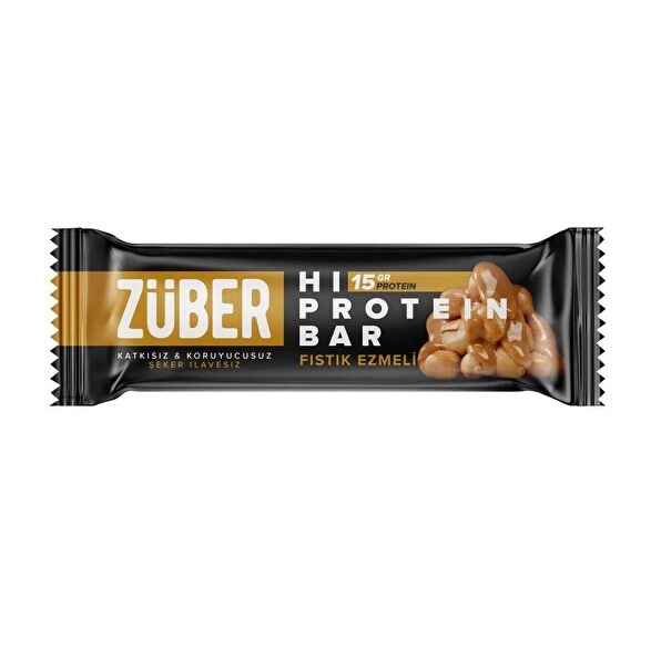  ZÜBER Fıstık Ezmeli Hi-Protein Bar 45 gr (1 ADET)