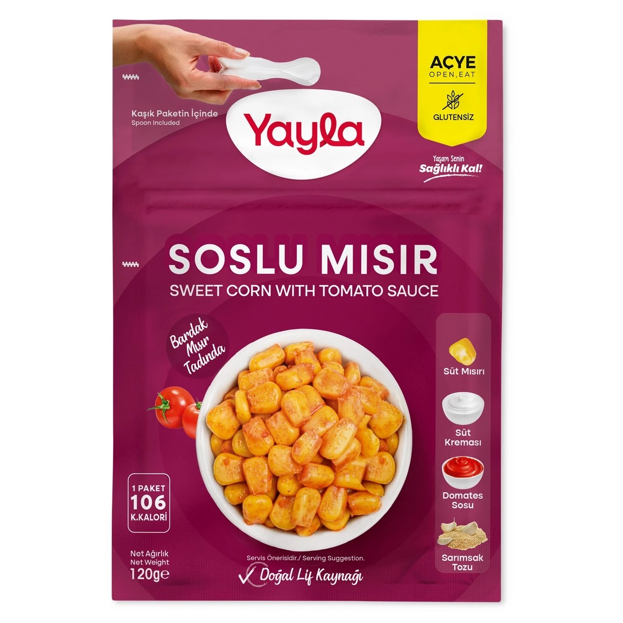 Yayla Domates Soslu Süt Mısır 120 Gr 12 ADET