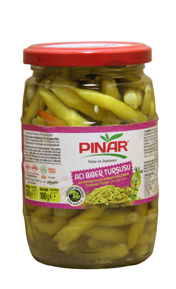 PINAR 370 cc CAM ACI BİBER TURŞUSU 180 GR 12 ADET