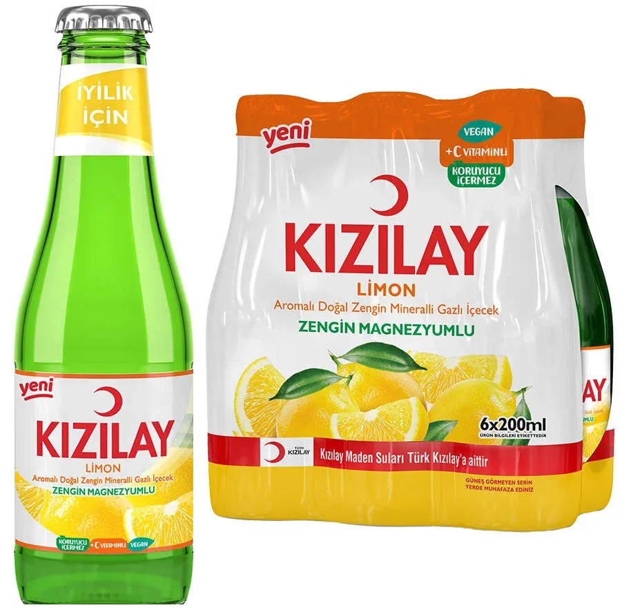 KIZILAY LİMONLU  C VİTAMİNLİ SODA 200 CC * 24