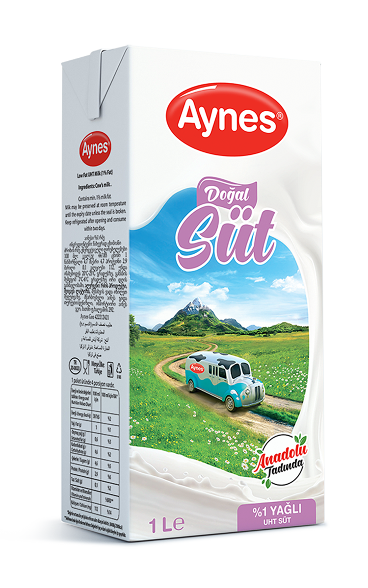 AYNES 1 LT YAĞLI UHT SÜT 12 ADET