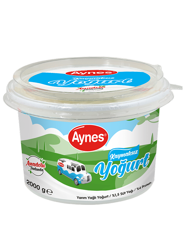 AYNES 2 KG YARIM YAĞLI YOĞURT 4 ADET