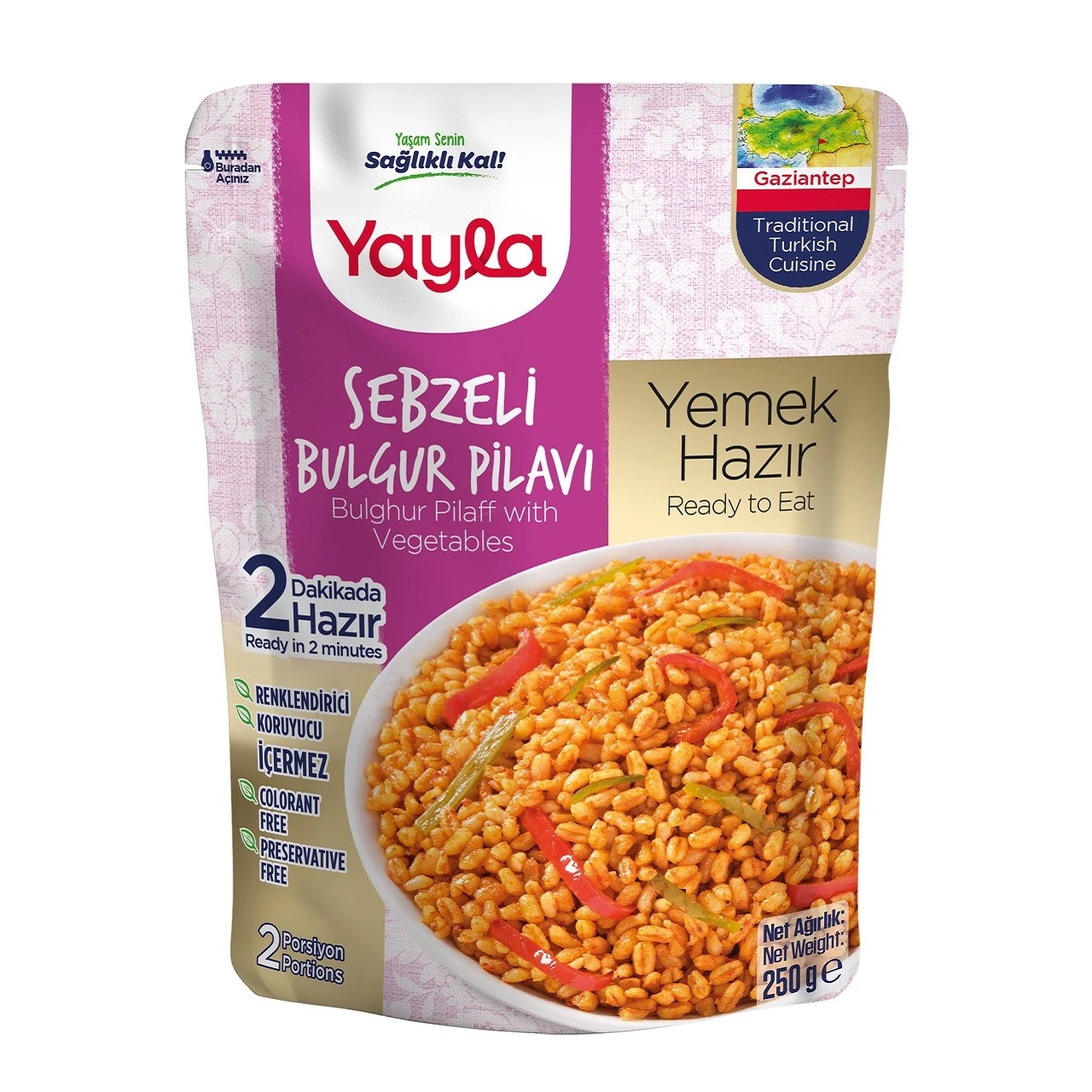 Yayla Yemek Hazır Sebzeli Bulgur Pilavı 250 gr