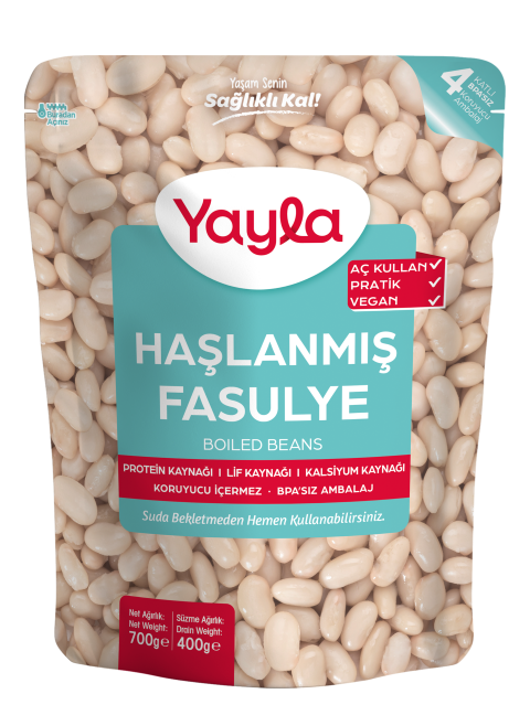 Yayla Haşlanmış Fasulye 700 GR 9 ADET