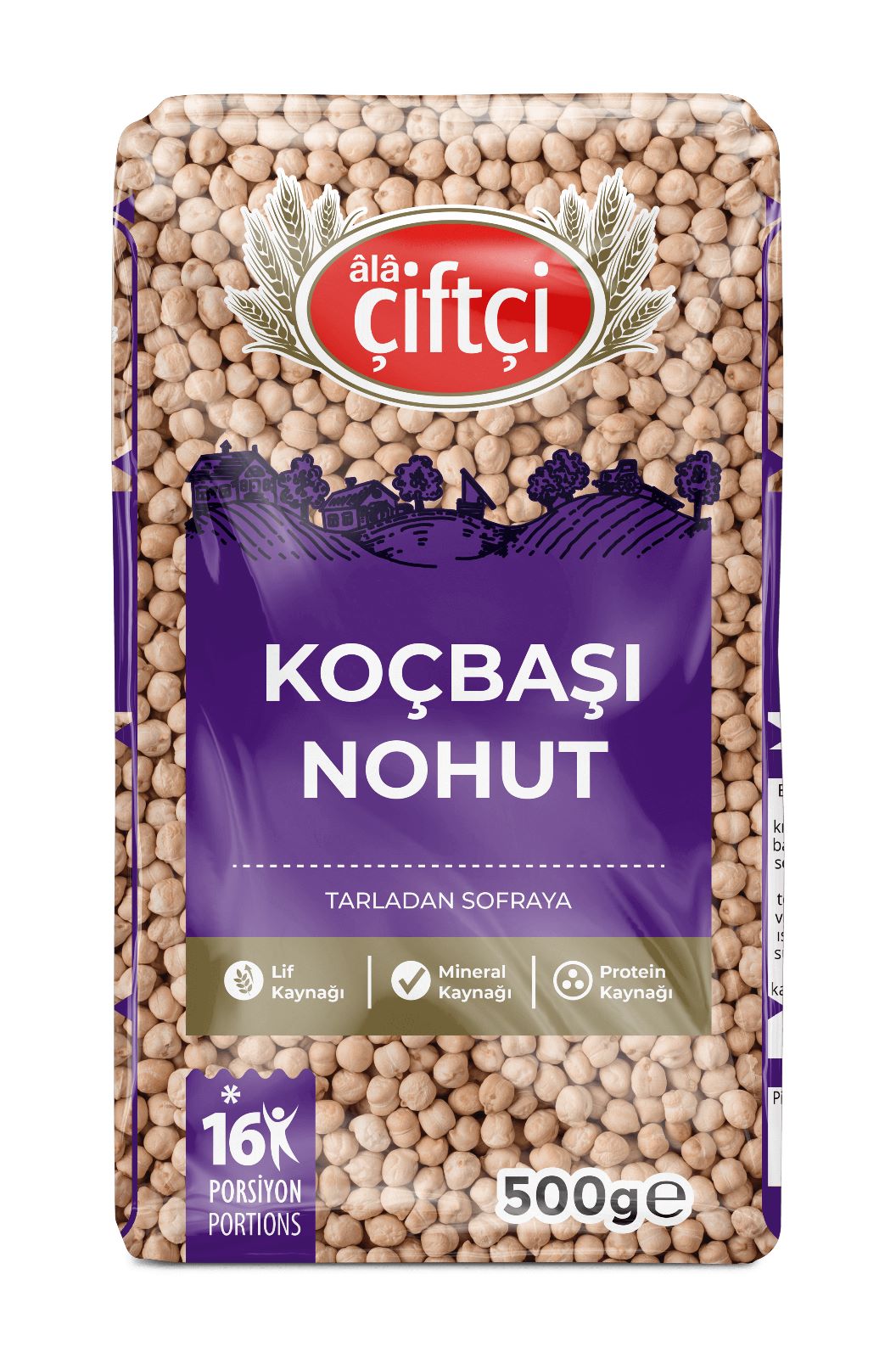 Ala Çiftçi Koç Başı Nohut 8,5 mm 500 GR 16 ADET