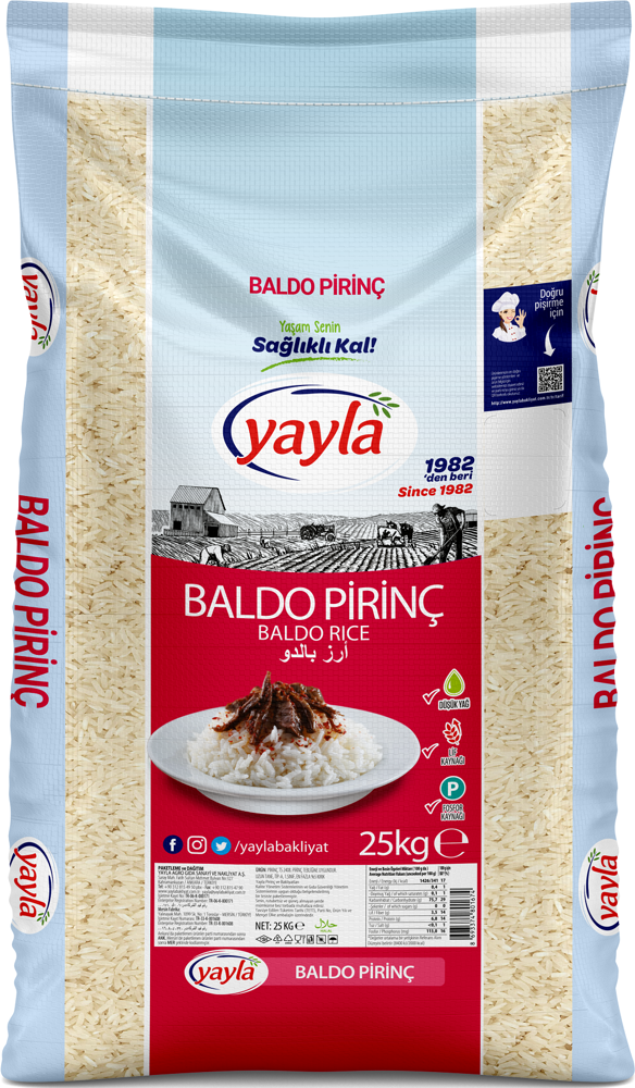 YAYLA GÖNEN BALDO PİRİNÇ 25 KG