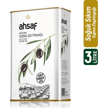 AHSAF NAT.SIZMA ZEYTİNYAĞI ( SOĞUK ) 3 LT TNK