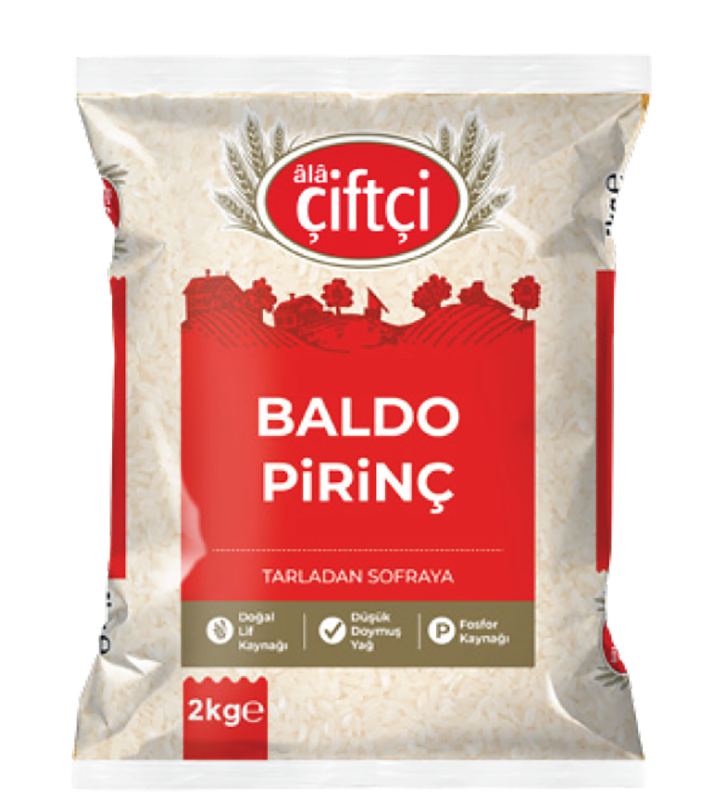 Ala Çiftçi Baldo Pirinç Paket  2 KG 10 ADET