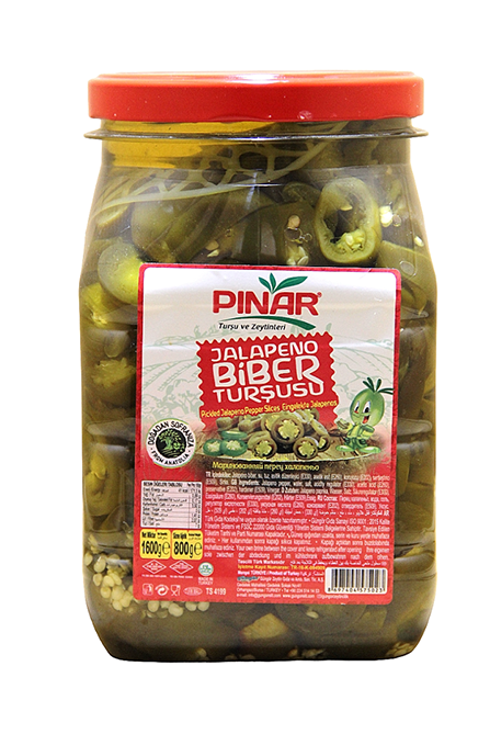 PINAR  1600 cc PET JALAPONE  BİBER TURŞUSU 800 GR 6 ADET