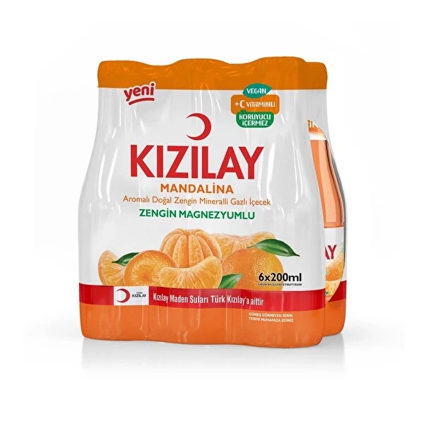 KIZILAY MANDALİNA AROMALI SODA 200 CC 24 ADET