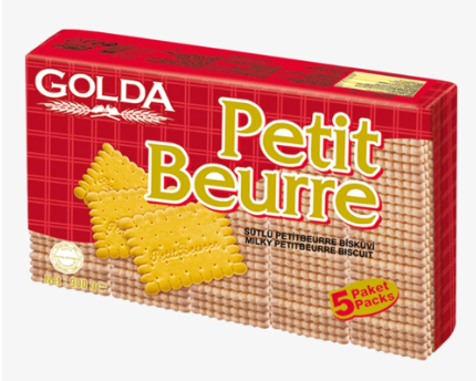 GOLDA SÜTLÜ PETİBÖR 5'Lİ PAKET 900 GR 8 ADET