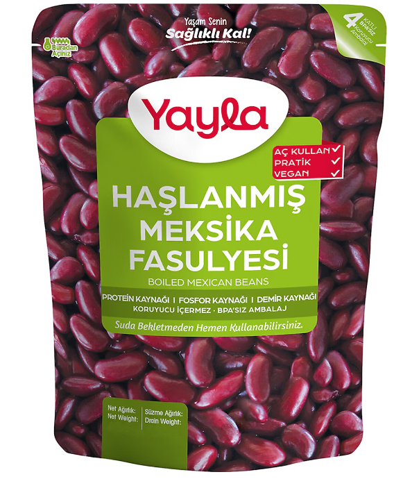 YAYLA HAŞLANMIŞ MEKSİKA FASULYESİ 2500 GR 6 ADET