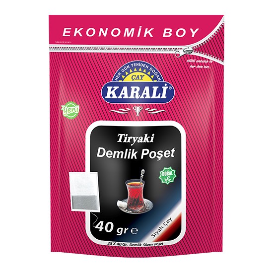 KARALİ 25*40 GR TİRYAKİ DEMLİK POŞET ÇAY 12 ADET
