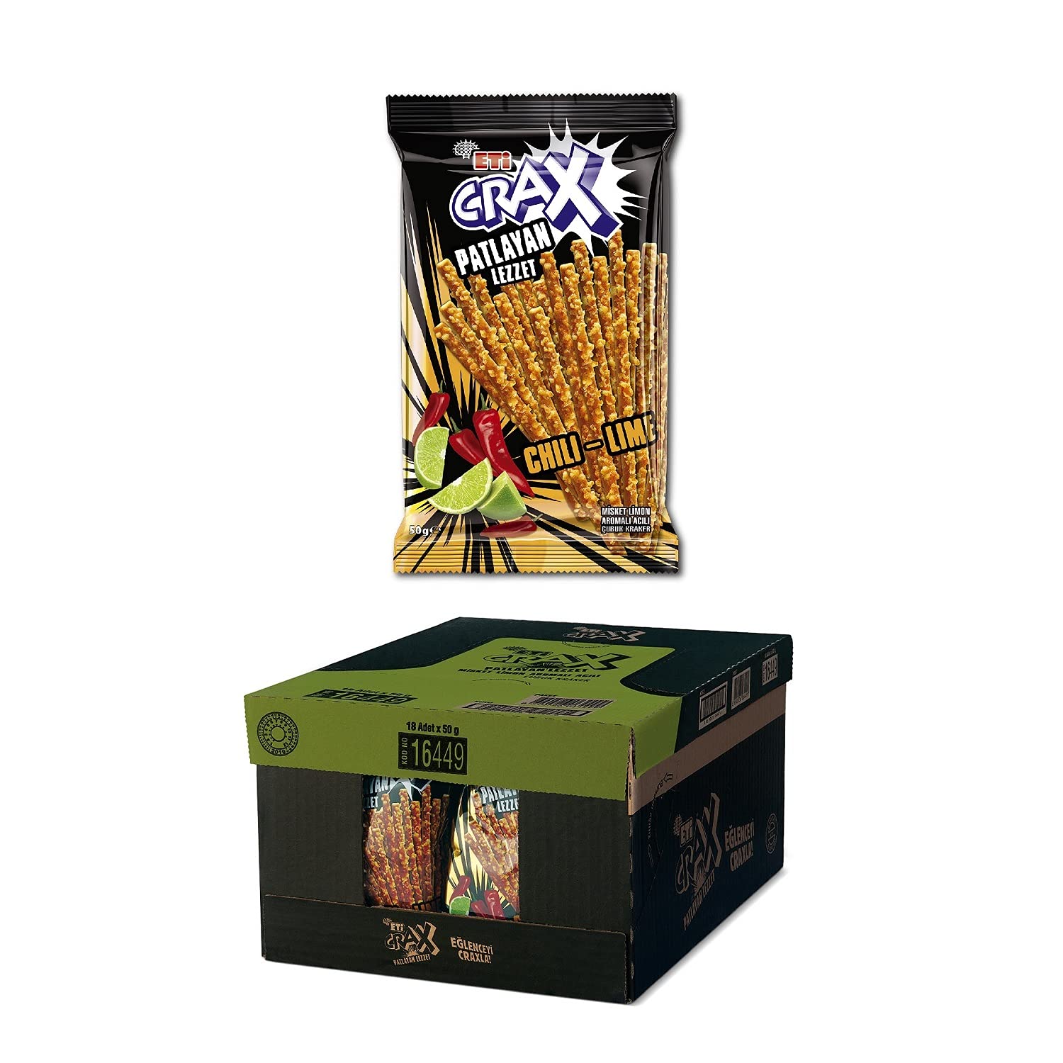 ETİ CRAX CHILLI LIME 50 GR * 20 ADET